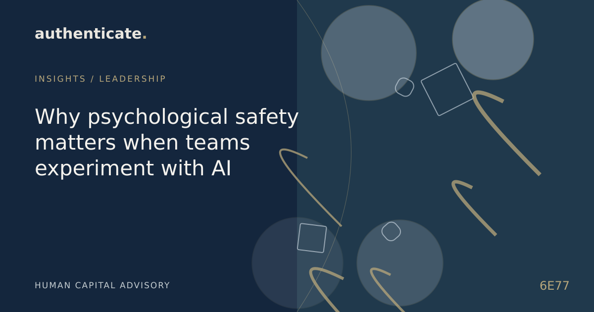 Original editorial illustration for Why psychological safety matters when teams experiment with AI