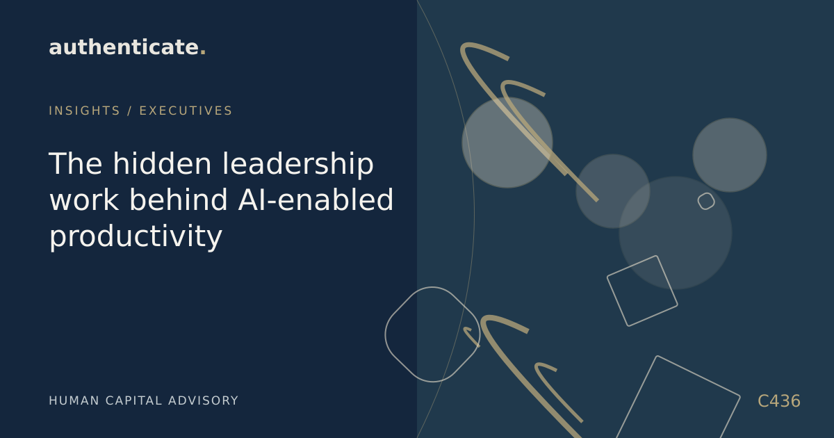 Original editorial illustration for The hidden leadership work behind AI-enabled productivity
