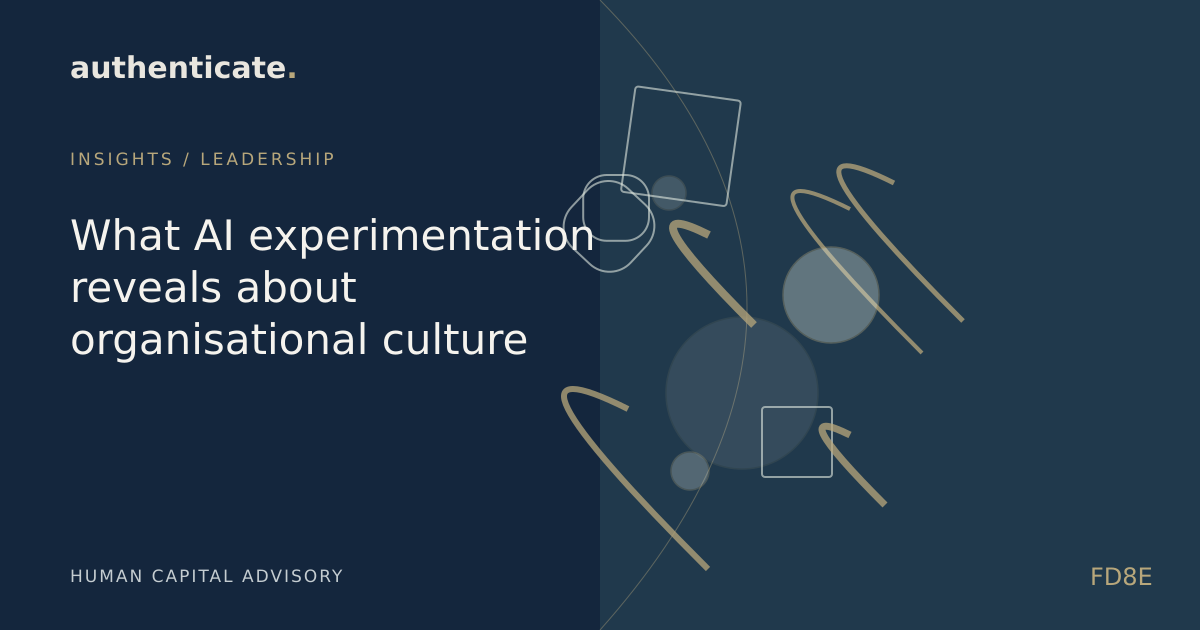 Original editorial illustration for What AI experimentation reveals about organisational culture