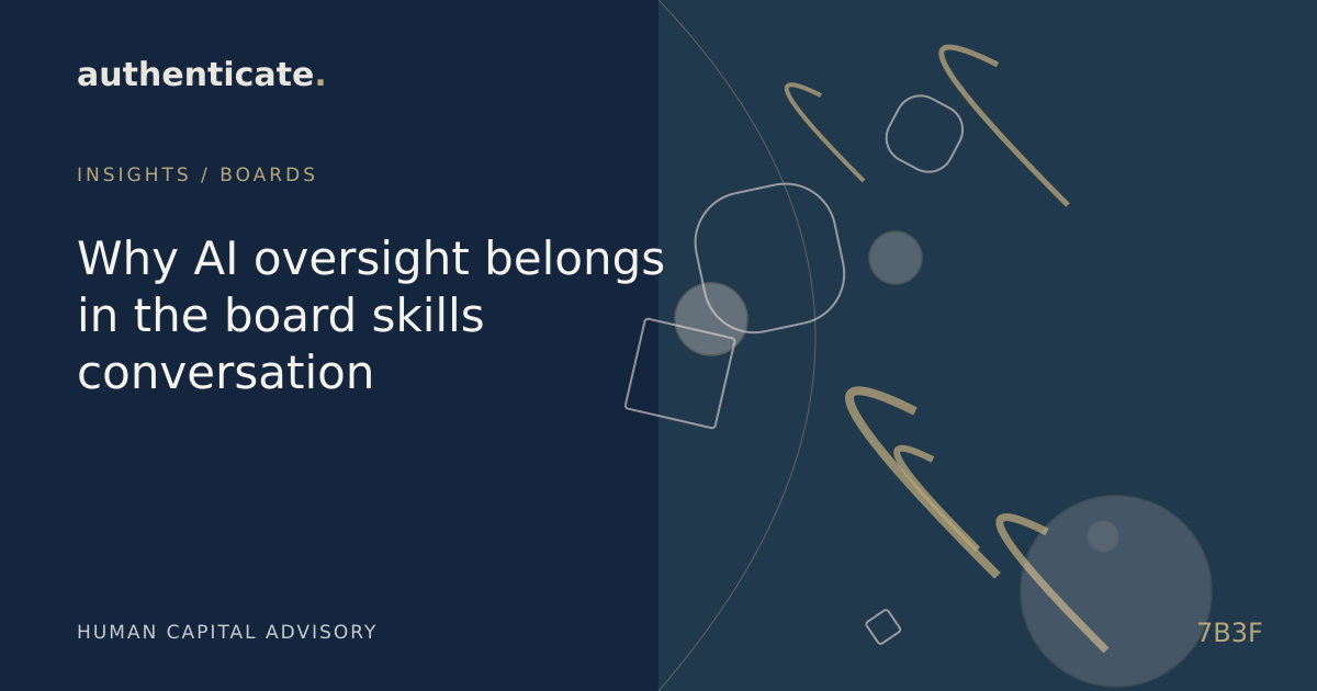 Original editorial illustration for Why AI oversight belongs in the board skills conversation