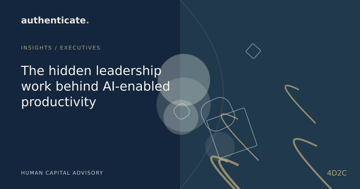 Original editorial illustration for The hidden leadership work behind AI-enabled productivity