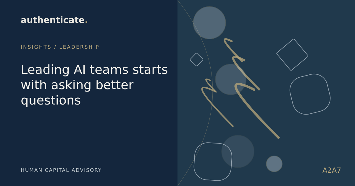 Original editorial illustration for Leading AI teams starts with asking better questions