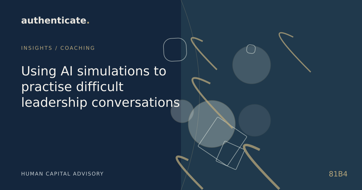 Original editorial illustration for Using AI simulations to practise difficult leadership conversations