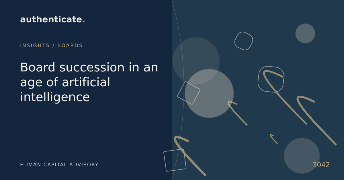 Original editorial illustration for Board succession in an age of artificial intelligence