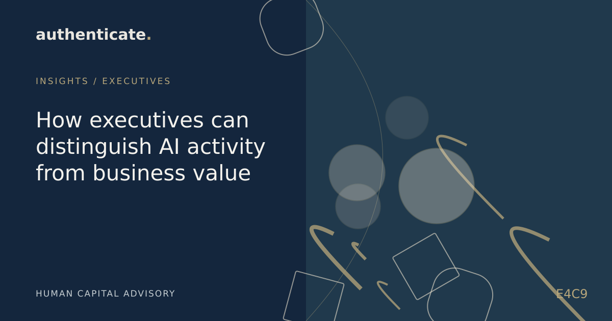 Original editorial illustration for How executives can distinguish AI activity from business value