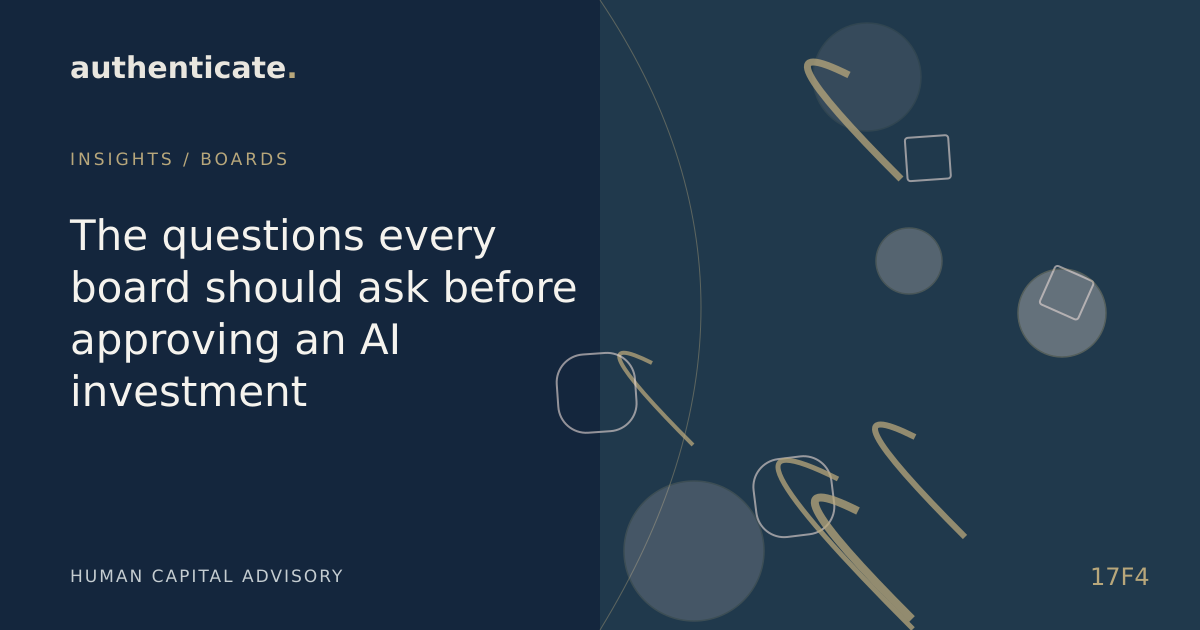 Original editorial illustration for The questions every board should ask before approving an AI investment