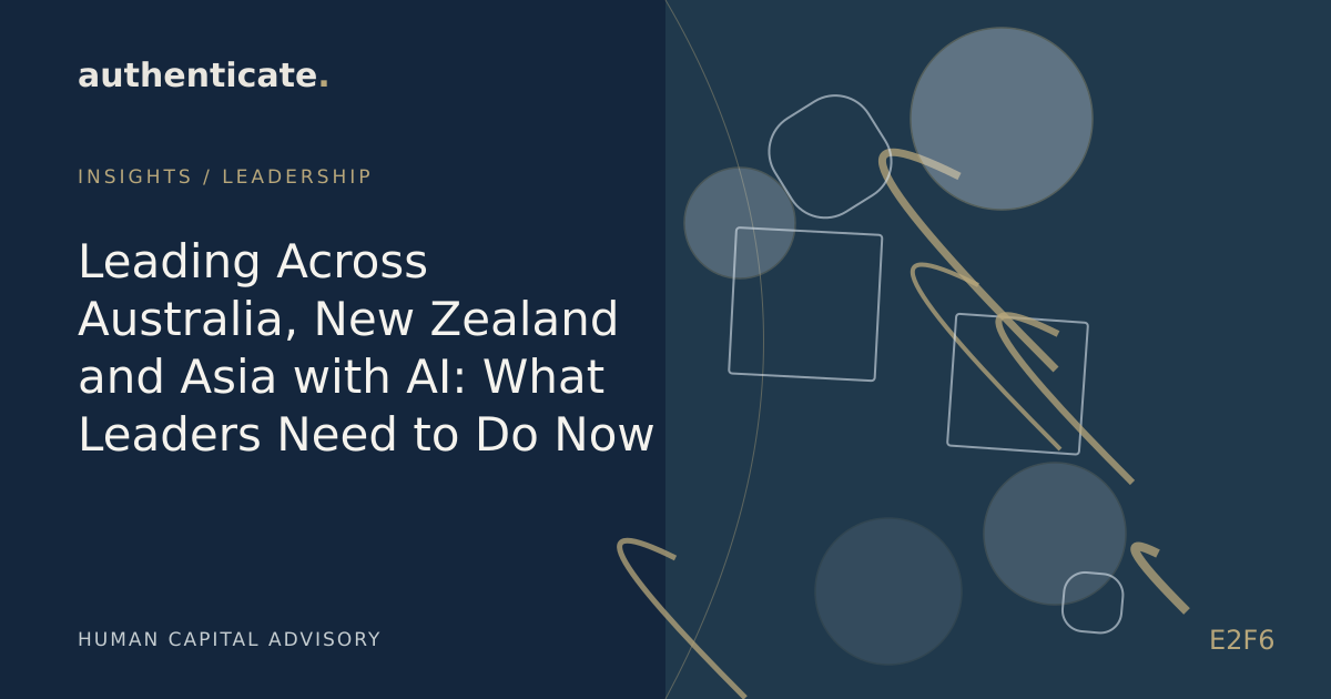 Original editorial illustration for Leading Across Australia, New Zealand and Asia with AI: What Leaders Need to Do Now