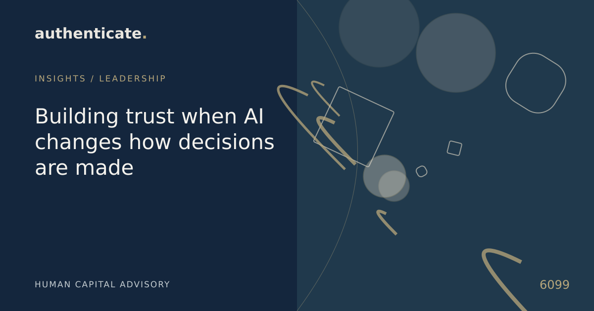 Original editorial illustration for Building trust when AI changes how decisions are made